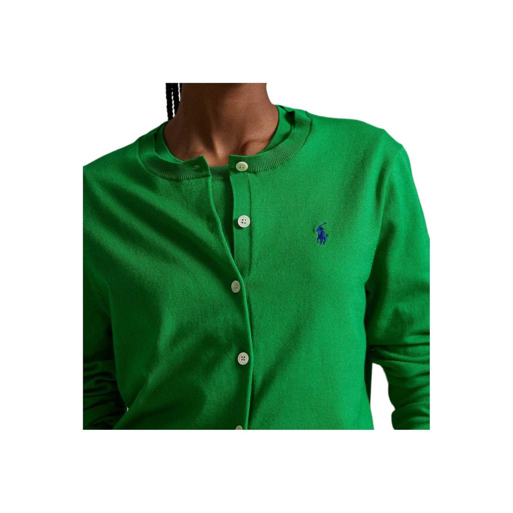 Polo Ralph Lauren Fw25 Slim Fit Crew Neck Single Button Pony Embroidery Long Sleeve Knit Sweater Women Sweater WMPOSWENDW20443-300