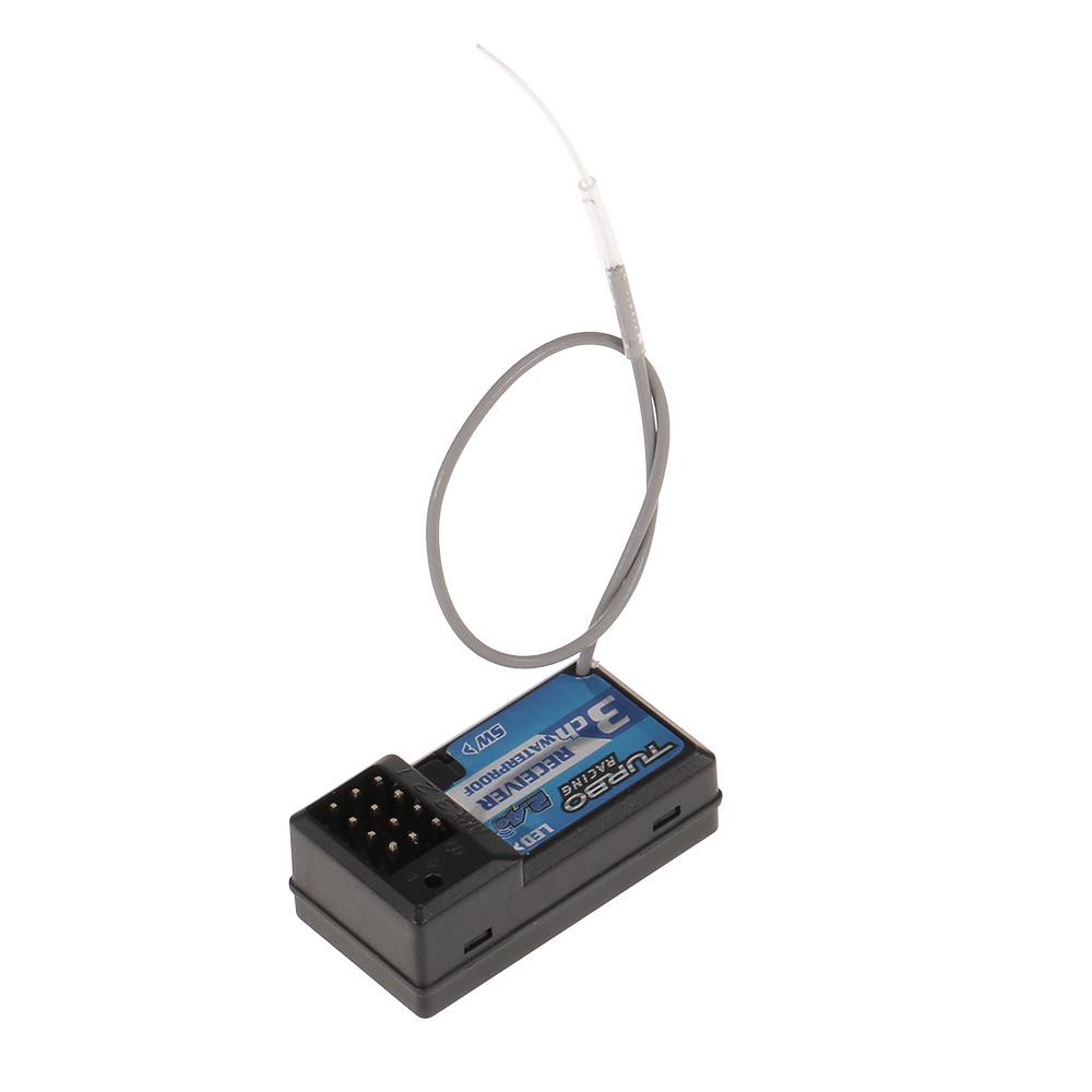 WANGCL Turbo Racing 91803G-VT – Transmisor De Radio Control 2.4GHz De 3 Canales Con Receptor Para Coches Y Barcos RC