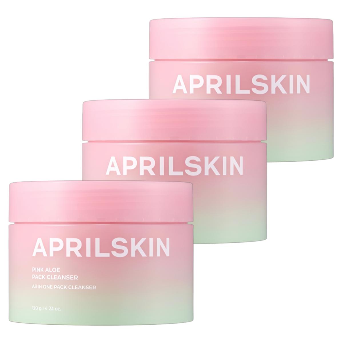 

Aprilskin Pink Aloe All In One Pack Cleanser 120g 120g X 3PCS