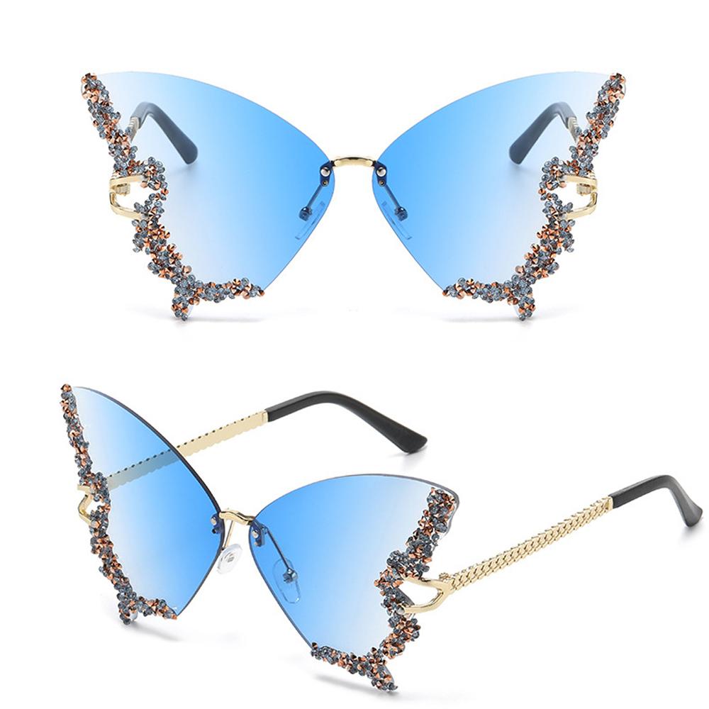 Diamond Butterfly Sunglasses for Women for Driving Fishing Hunting Hiking Sports