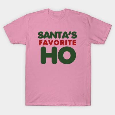 T Shirt Women Santas Favorite Ho Ho Ho Harajuku Print Kawaii Tshirt Summer Short Sleeve Female T-Shirt Top Tee