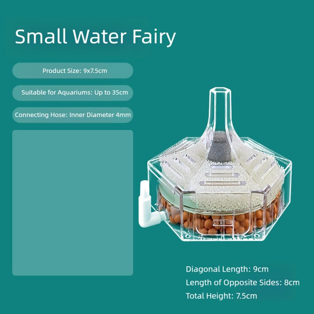 Transparent Aquarium Fish Tank Filter Portable Aquarium Accessories  for Small Aquariums
