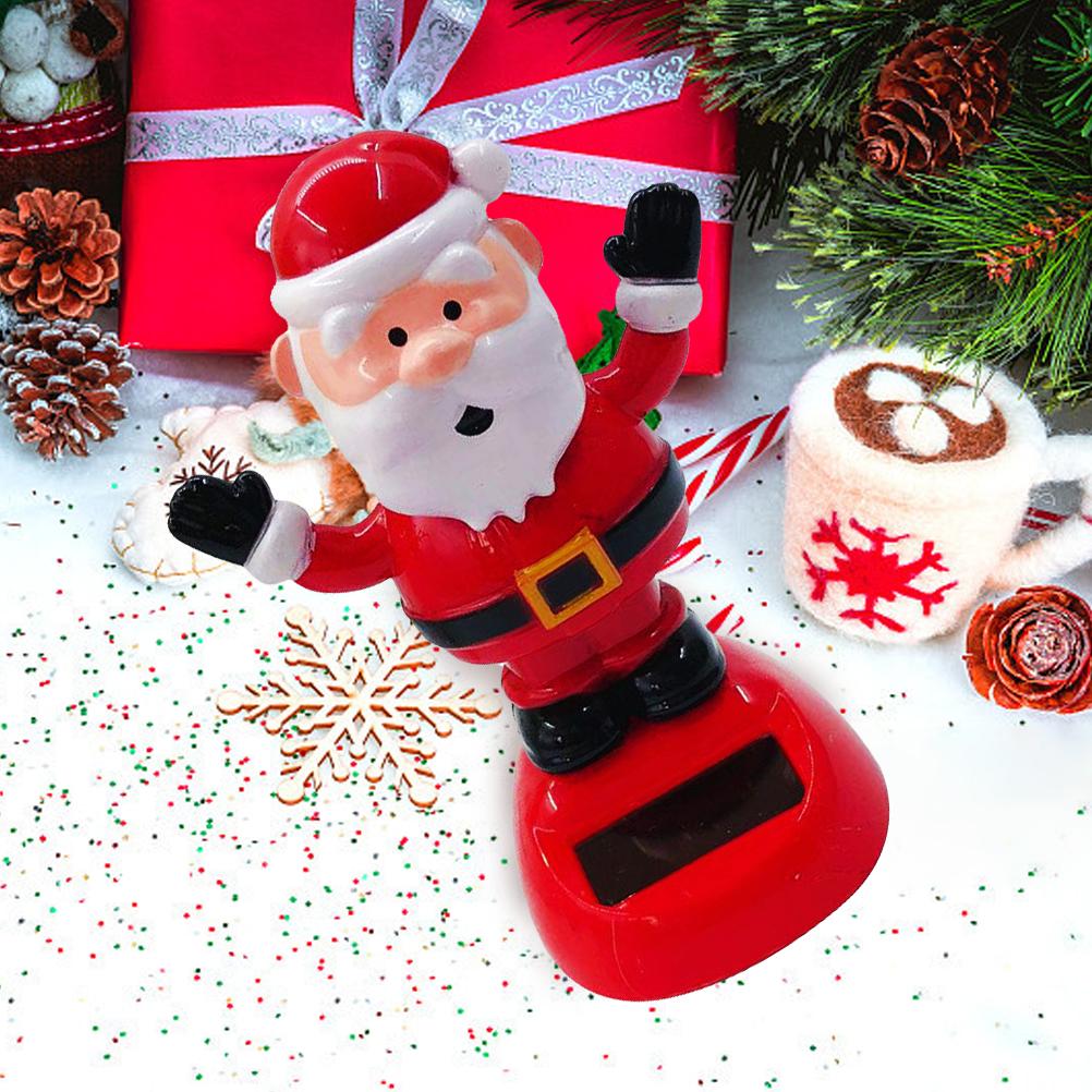 Solar Power Santa Claus Toy Automatic Santa Swing Ornament Christmas Decoration