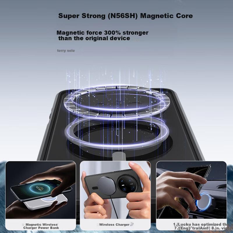 Smorss Huawei Mate70 Pro Case MagSafe Magnetic Silicone Soft Edge Shockproof Slim Protective Skin-Friendly Matte Anti-Fingerprint Black