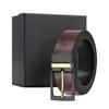Belt Two-color Smooth Pin Buckle Men's Two-layer Cowhide Genuine Leather Belt Versatile Business Belt