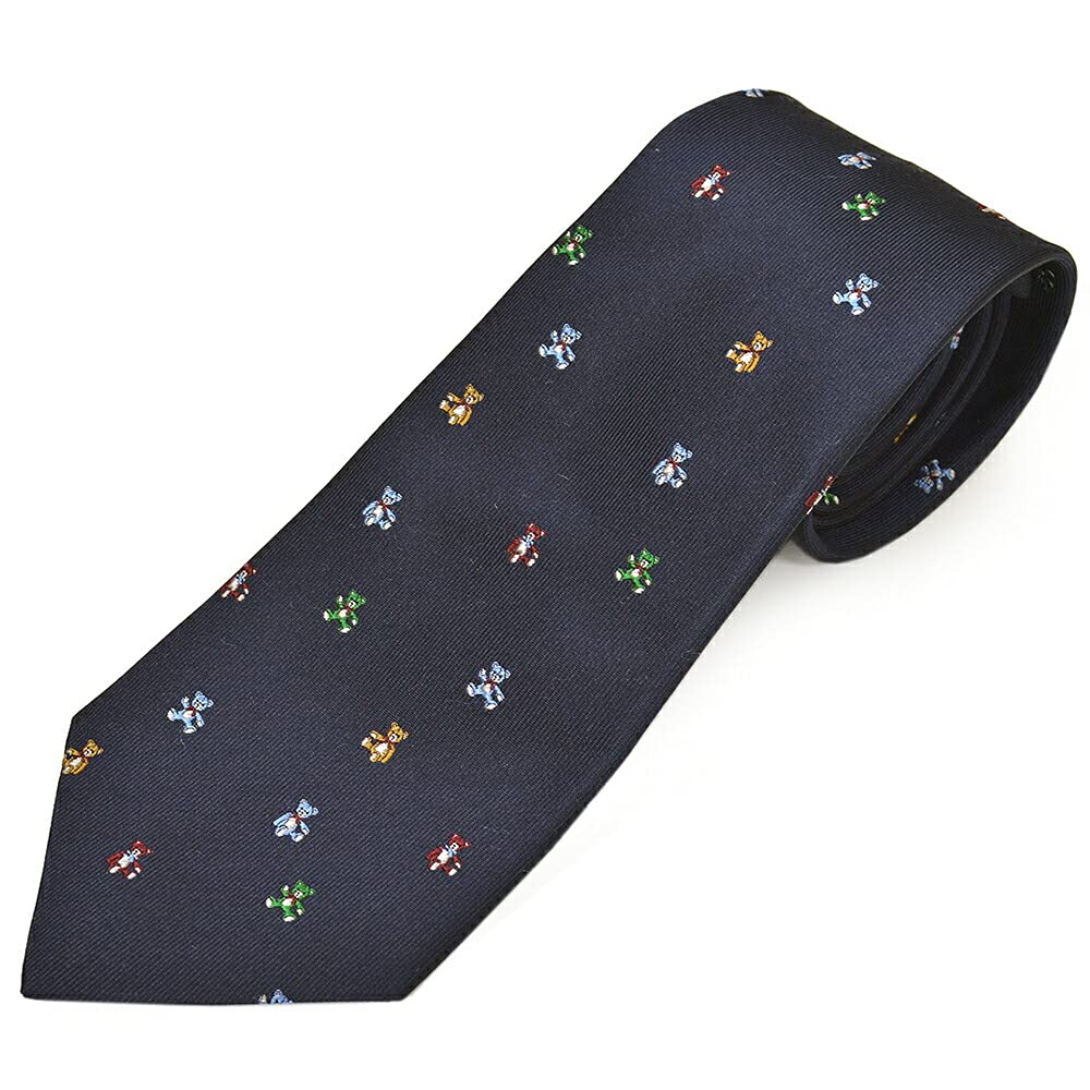 Paul Smith Teddy Bear Silk Tie 8cm Eps21w002 NAVY Men's (Size Wide) GLU1-49