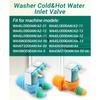 Inlet Valve Washer Cold & Hot Water Inlet Valve Fit for Samsung WA45N3050AW/A4 WA40J3000AW/A2-01 WA45T3200AW/A4-00 WA45M3100AW/A4-00 Replace