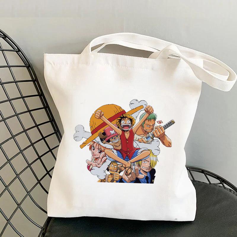 Japan cartoon comics One Piece Print Canvas Bag Shopping Shoulder Bag Foldable Tote Bag 0030