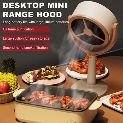 Desktop Range Hood Kitchen Hood Adjustable Suction Absorbs Oil Fume Extractor Extractor for Indoor BBQ H0O3