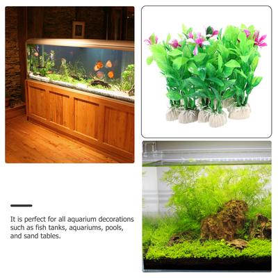 20 Stück Hohe Wasserpflanzen für Aquariendekorationen Großes Aquarium PVC-Kunststoffgras Reptilienkäfig Betta-Schale Zubehör