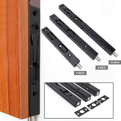 Stainless Steel Hidden Door Bolt Security Guard Door Latch 6/8/10 Inch Sliding Door Lock Bathroom Bolt Dust Proof Hardware
