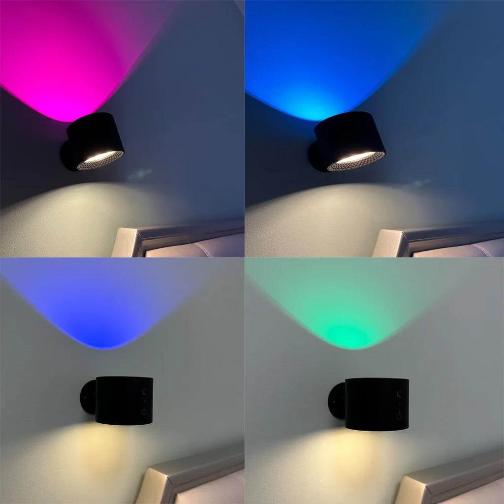 Remote Touch Control Indoor Wireless Rechargeable Wall Lamp Battery Powered LED Cordless Wall Sconces Light With USB Charging