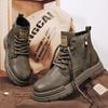 Autumn and Winter Men's Shoes High-top Martin Boots Men's Retro Tooling Boots Outdoor Fashion Locomotive Leather Boots