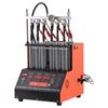 Fuel Injector Cleaner Tester, 9 Test Modes, 6-Cylinder 28kHz Ultrasonic Cleaning Machine Adjustable 12V/70V/120V for EFI/FSI/GDI, Injector Cleaner