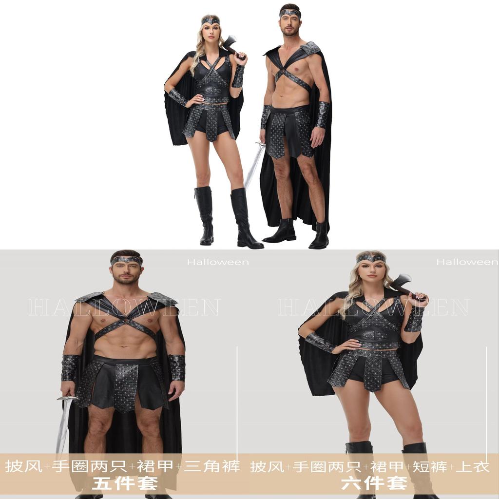 Medieval Roman Spartan Warrior Cosplay Costume With Polyester Fabric For Stage Performances