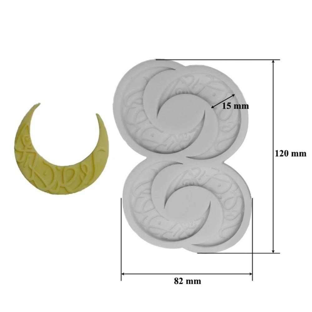 Silicone Ramadan Moon Mold Ramadan Themed Flexible Stars Chocolate Mold Non-stick Heat Resistant Baking Mold Cake Making