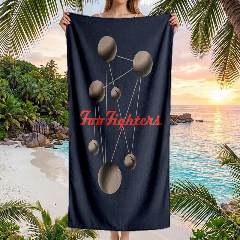 Large Beach Towel Quick Dry Absorbent Towel For Beach IndoorFoo Fighters