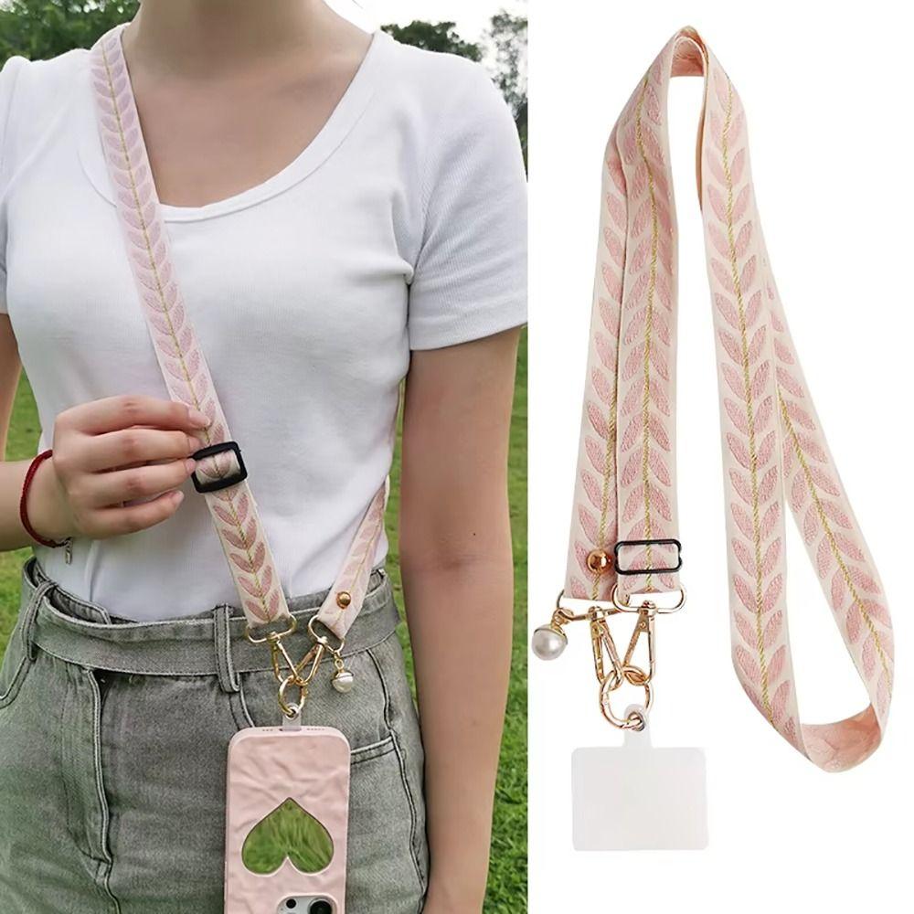 

1Pcs Universal Phone Strap Long Cell Phone Lanyard Durable Mobile Phone Rope Women Coffee