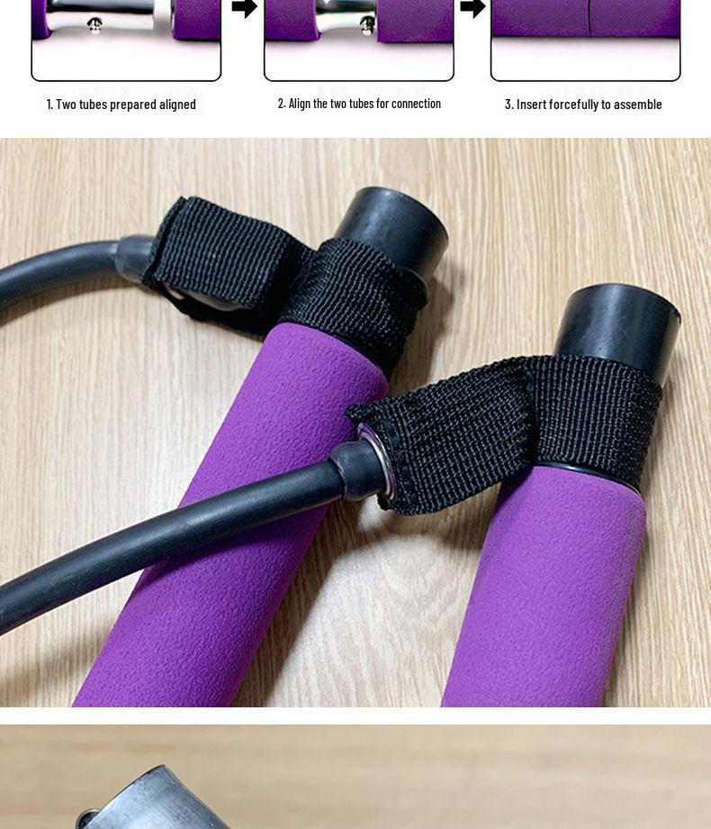 Multifunktionale Pilates- & Yoga-Widerstandsstange mit elastischen Bändern