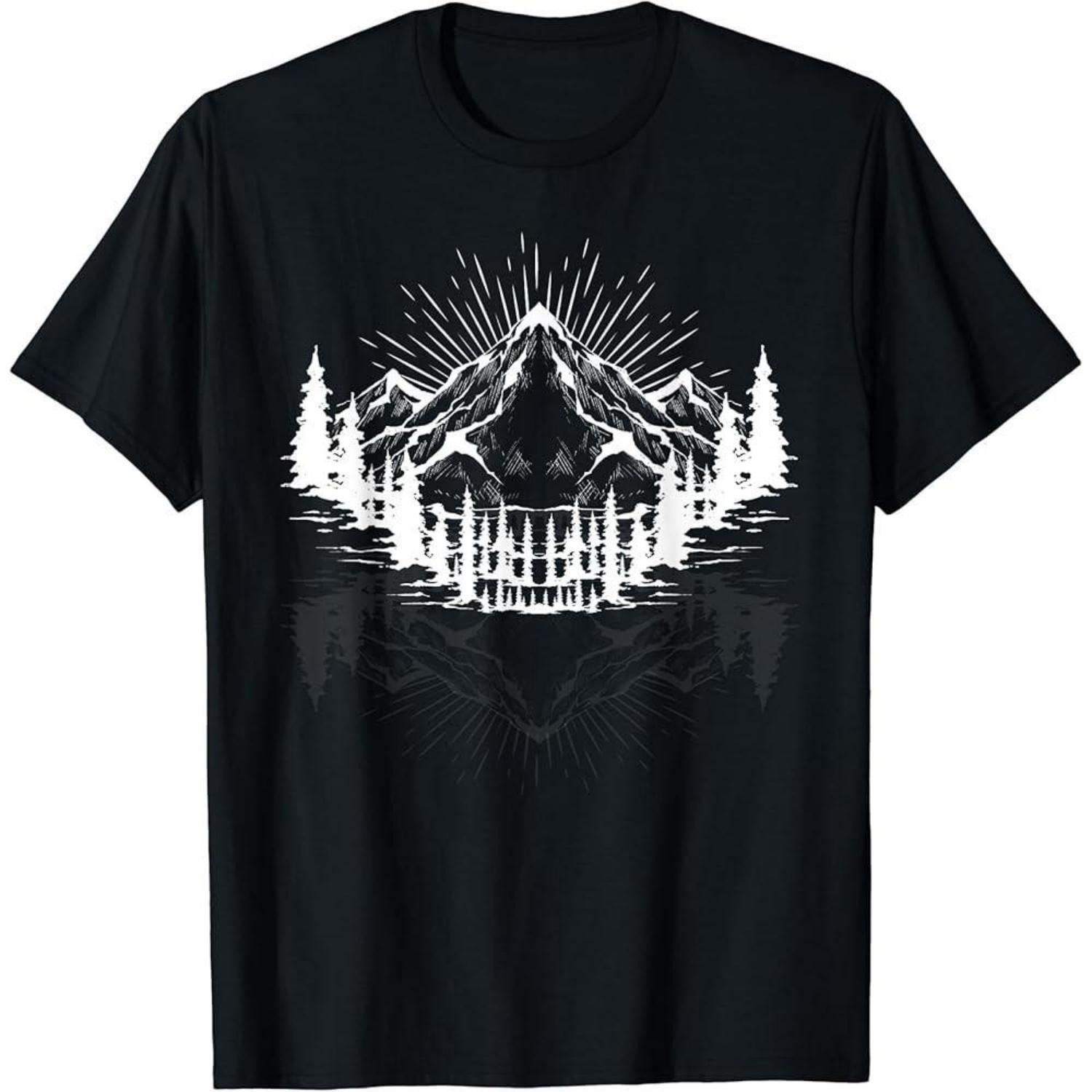 Outdoors Wildlife Nature Mountains Trees Forest Hiking TShirt Unisex T-Shirt S