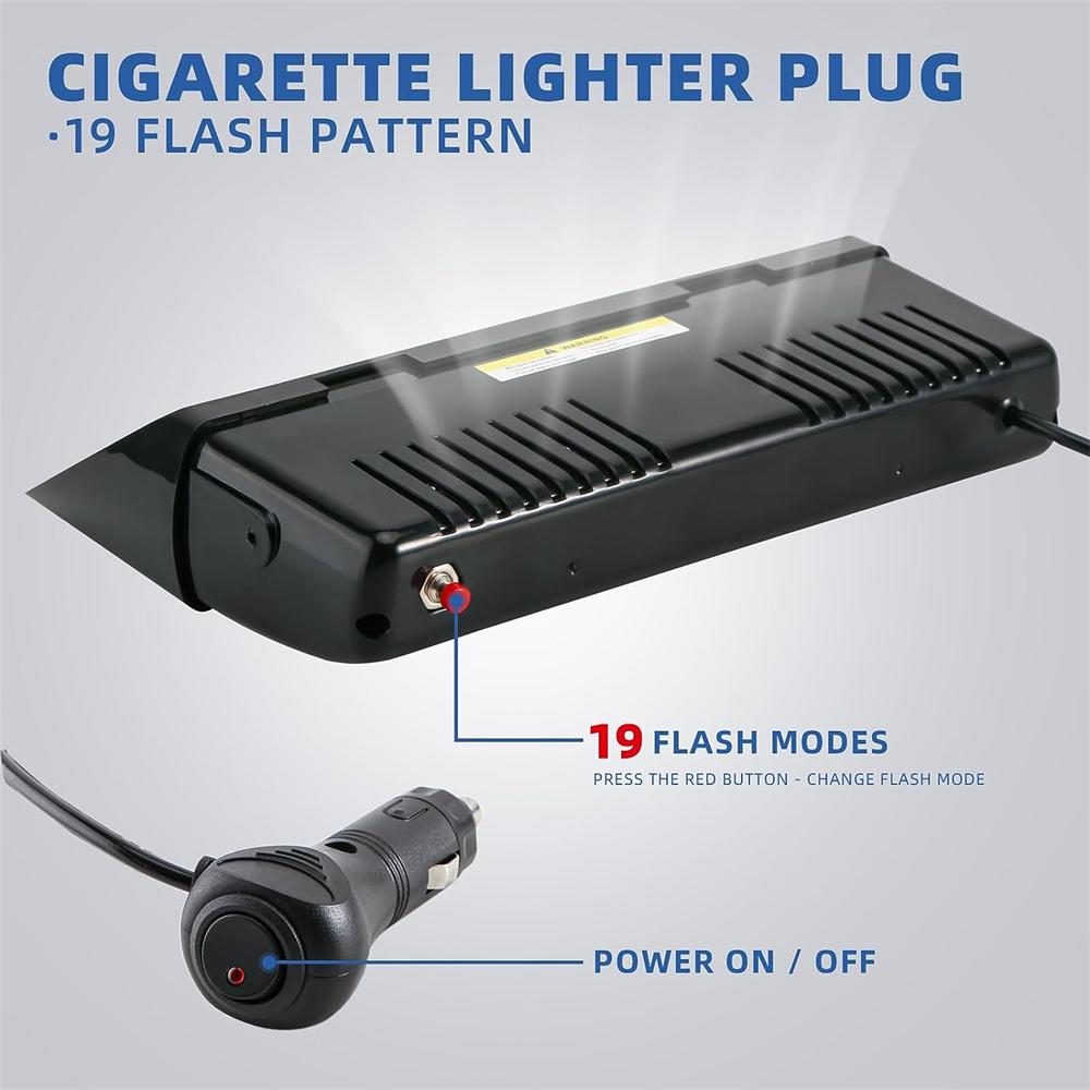 Police LED Lights 16Led Warning Light Car Dash Windshield Emergency Hazard Flash Strobe Light Beacon Lamp