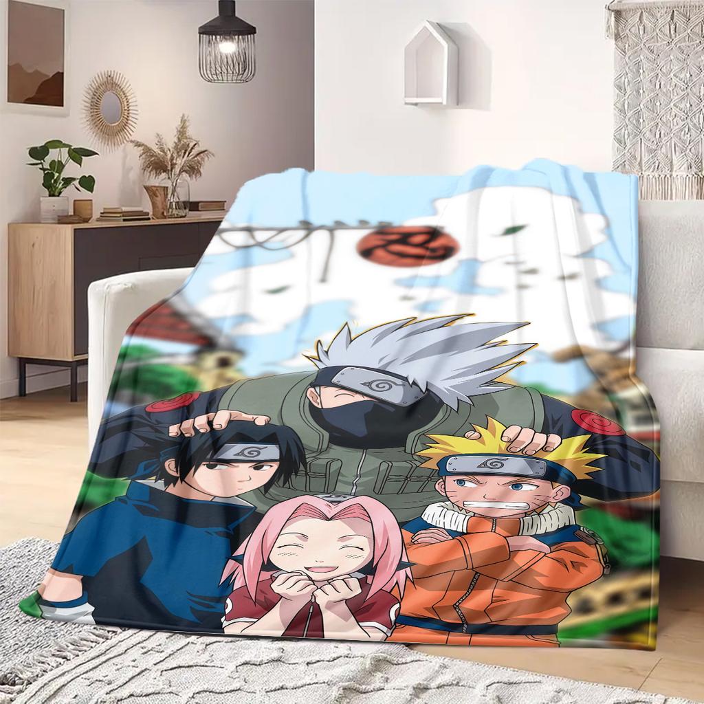 Naruto Anime Print Blanket Warm Comfortable Flannel Blanket Suitable for Bedrooms, Sofas, Beds, Chairs, Picnics, Travel