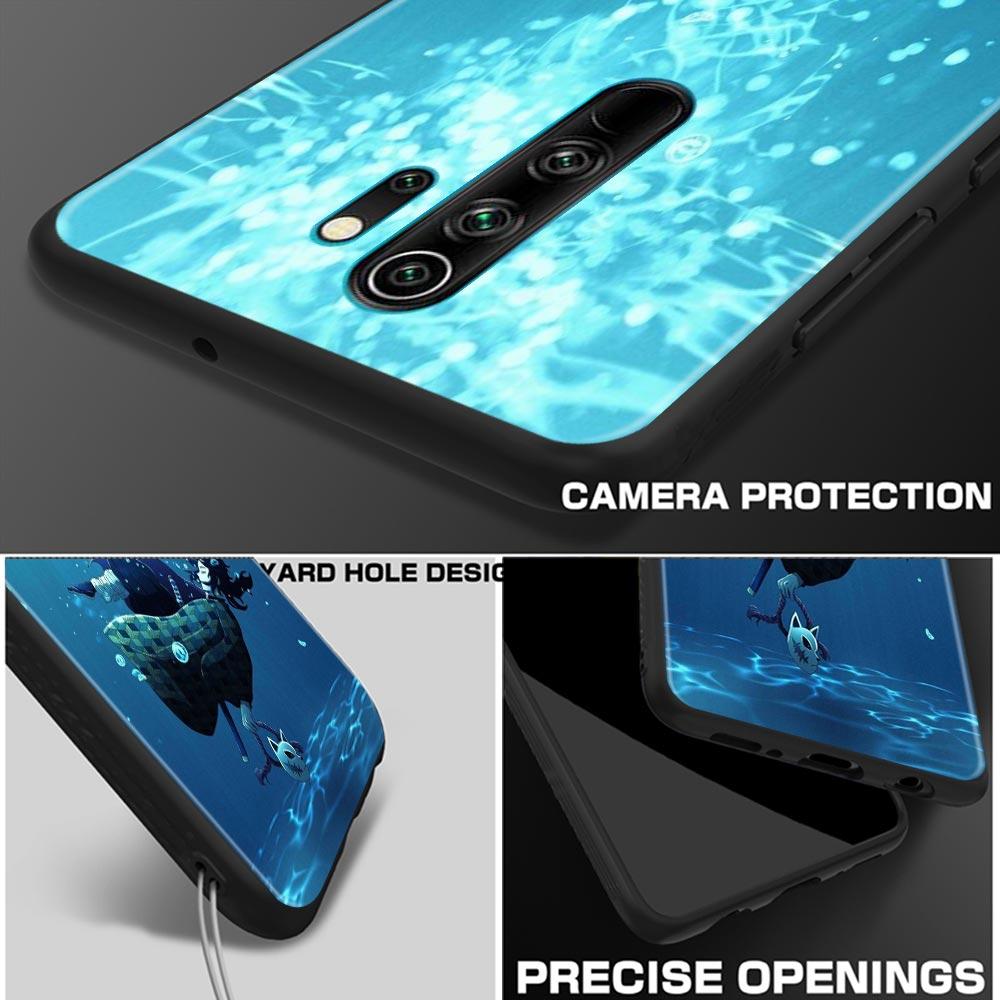 Mädchen Anime Dämon killer Animation Telefon Shell für Redmi Hinweis 10 11 11S 11E 7 8 8T 9 9S 9T Pro Plus 4G 5G Schwarz Soft Case Abdeckung