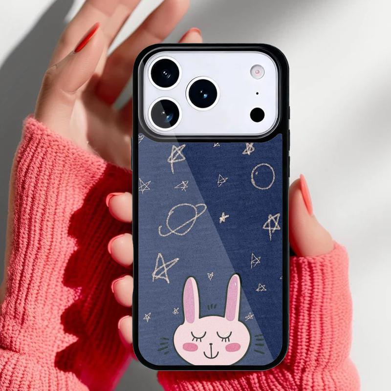 Rabbit Bunny Pattern soft Phone Case for iPhone 17 Air 16e 15 14 13 Pro Max Back Cover for 12 11 Pro Coque