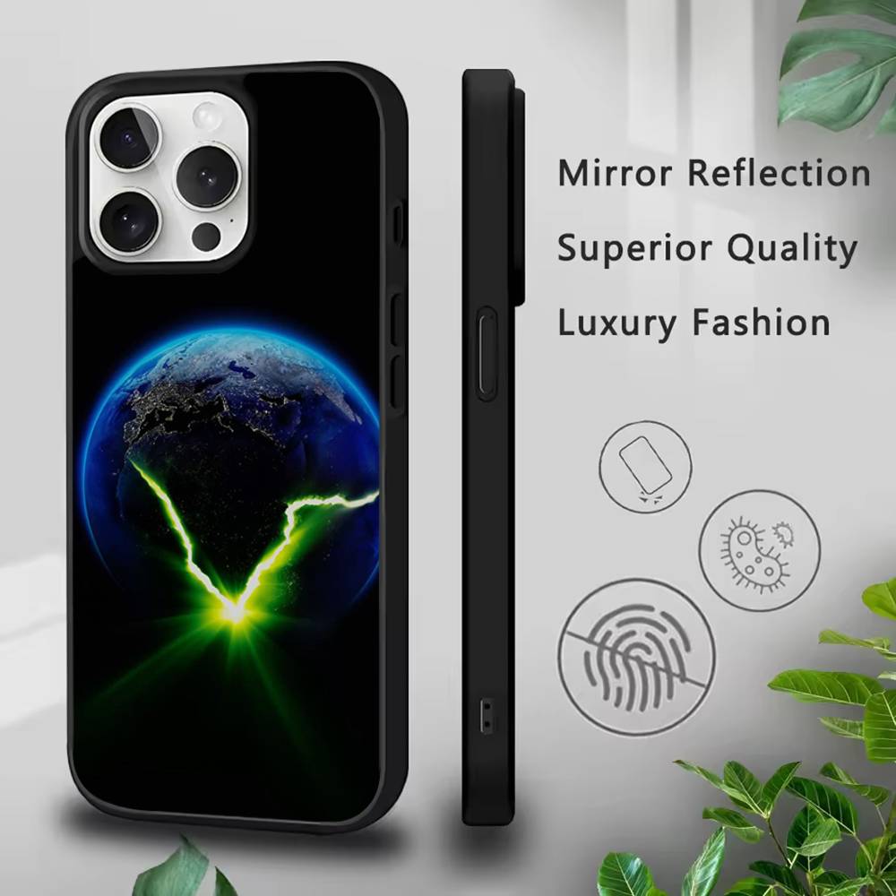 A-Alien E-Earth Phone Case For iPhone 17,16,15,14,13,12,11,Pro,Max,Plus,Mini,SE4,E Magnetic Magsafe Wireless Charging