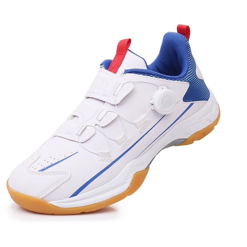 Professional badminton shoes men's volleyball shoes women's rotating buckle table tennis shoes non-slip wear-resistant tennis training shoes sports