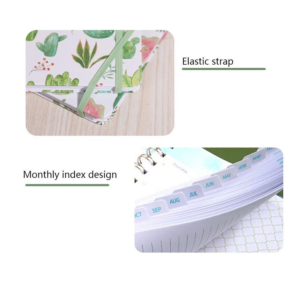 Monthly 2025 English Agenda Book Loose-leaf Coil A5 Schedule  Planner  Agenda