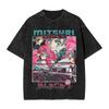 Anime Demon Slayer Hashibira Inosuke Graphic T Shirt Men Women Cotton Tshirts Vintage Washed Tee Harajuku Male Casual T-shirts