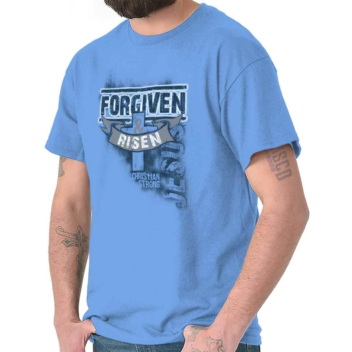 Forgiven Jesus Christ Religious Christian Womens or Mens Crewneck T Shirt Tee L