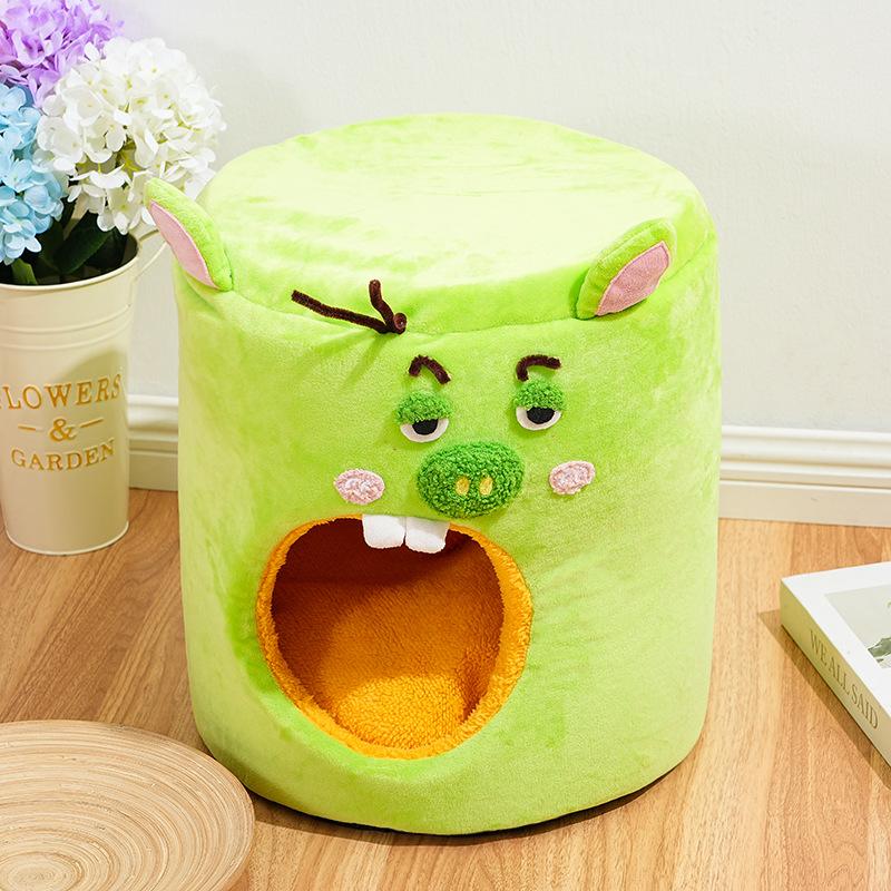 

Pink Pig Cat Nest Cylinder Pet Nest Winter Warm Cat Dog House Cat Bed Pet Bed Pet Supplies Puppy Nest Small Dog Mat Bed for Cats 40 X40 X40cm зелений
