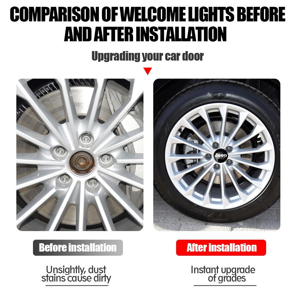 56mm Car Wheel Center Hub Stickers Hub Cover Decals Decoration Auto Accessories For Jeep Renegade Patriot Wrangler GrandCherokee ALM1