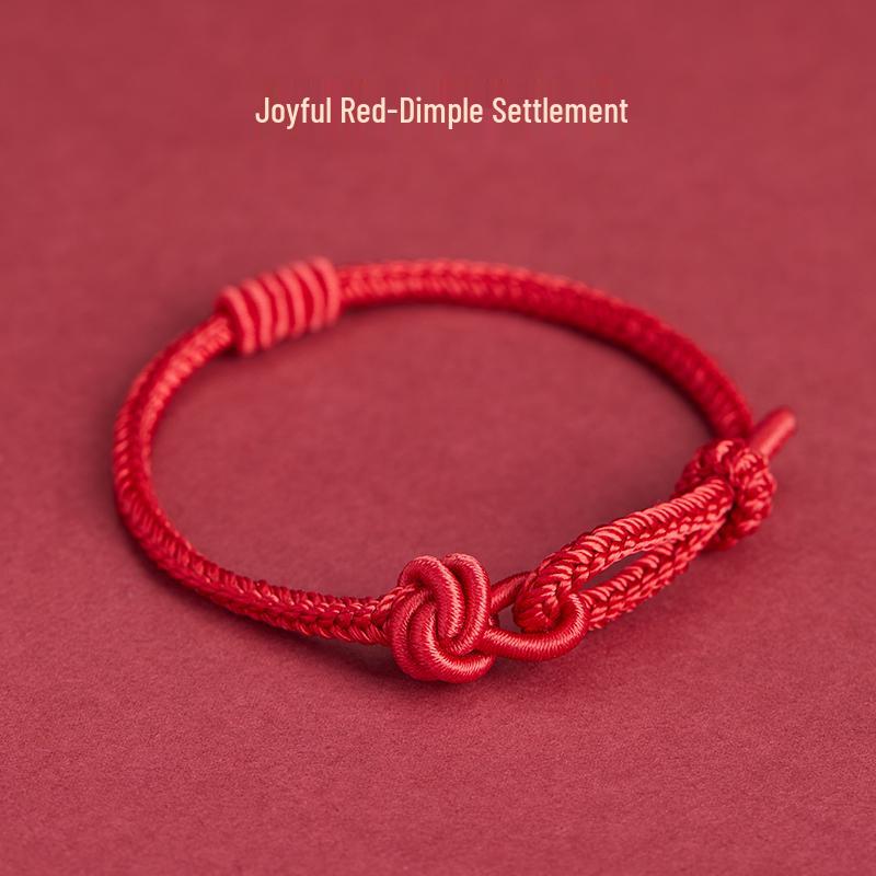 2025 Benmingnian Red String Couple Bracelet - Handmade Woven Talisman for Men & Women