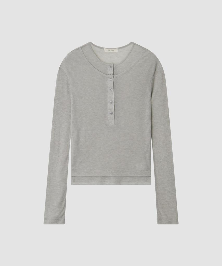 Deolil Layered Long Sleeve T_Light Gray