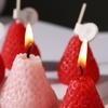 Small Strawberry Ornaments: Creative Fruit Wax Candles for Party Dessert Table & Photogenic Props