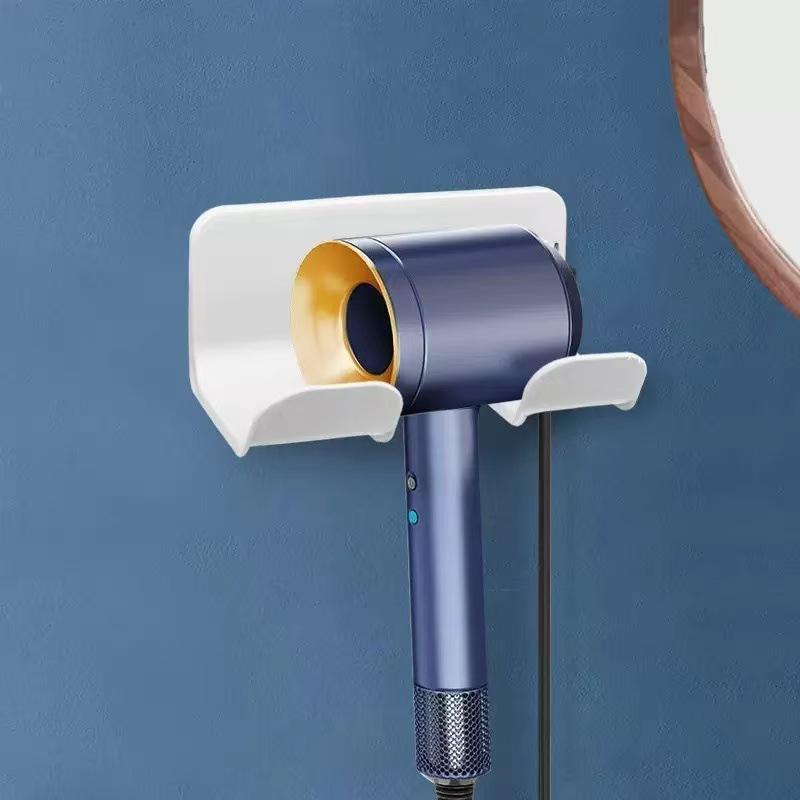 Hair Dryer Storage Rack Non Perforated Bathroom Household Hair Dryer Holder Bathroom Air Duct Wall Hanging Rack Minimalist
