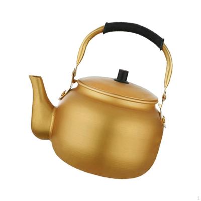 Aluminum Tea Kettle Anti Scald Handle Teapot Lightweight Coffee Pot Large Capacity Golden Water