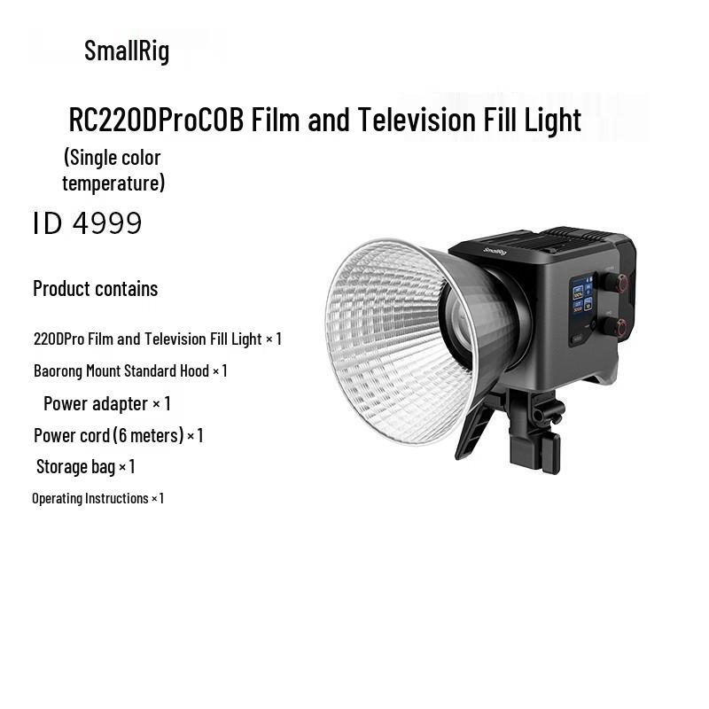 

SmallRig SMORC RC 220Pro Fill Light for Live Streaming, Short Videos, Photography, and Videography