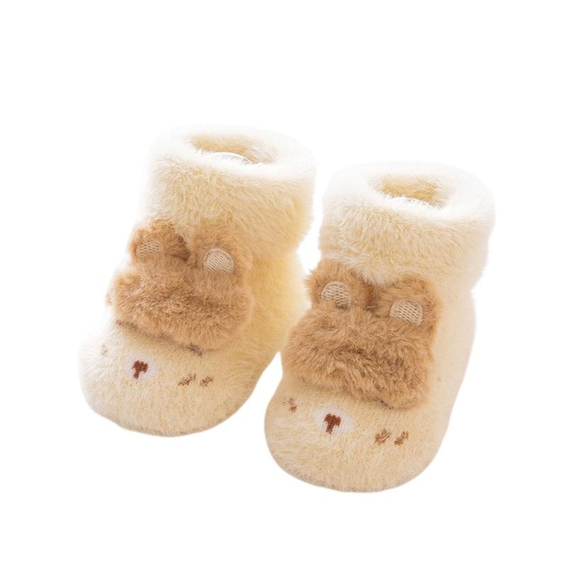 Listenwind Baby Thickened Socks for Girls & Boys Cartoon Plush Anti-Skid Cute Floors Socks Toddler Winter Warm Socks