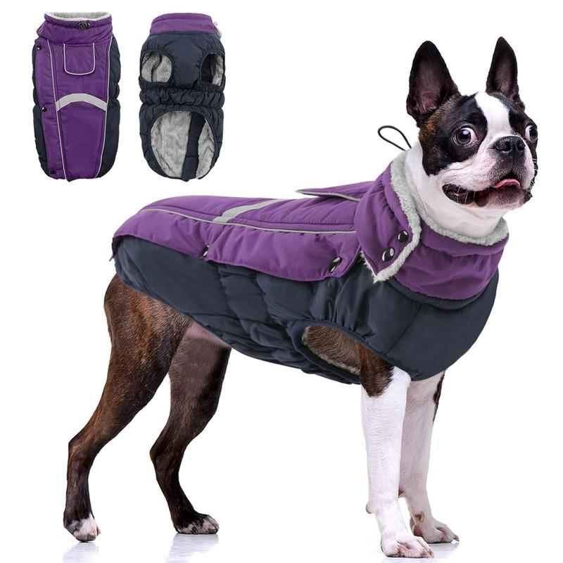Waterproof Warm Dog Jacket Winter Coat With Reflective Stripes Lightweight Luxury Pet Outerwear Small To Large Breeds