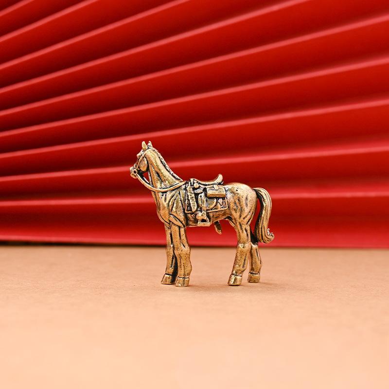

Фигурка лошади Домашний декор Орнамент Статуэтка лошади из латуни Орнамент Разбогатей Ручная работа медный