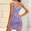 Sommer Neu Kreatives Graffiti und Blumenmuster Print Ärmelloses Bodycon Kleid mit Taschen Sexy Enganliegend Elegantes Partykleid