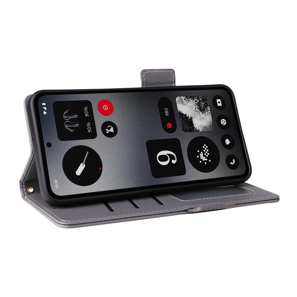 For Nothing CMF Phone 1 Case with Wrist Strap Litchi Texture PU Leather Wallet Phone Cover