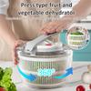 Household Salad Dryer Salad Spinner Vegetable Dehydrator Multi-Function Absorbent Basket Manual Vegetable Dryer Kitchen