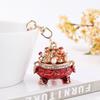 Jubao Pan Keychain Decorative Chinese Style Fortune-Taking and Prosperity Vehicle Keychain Pendant