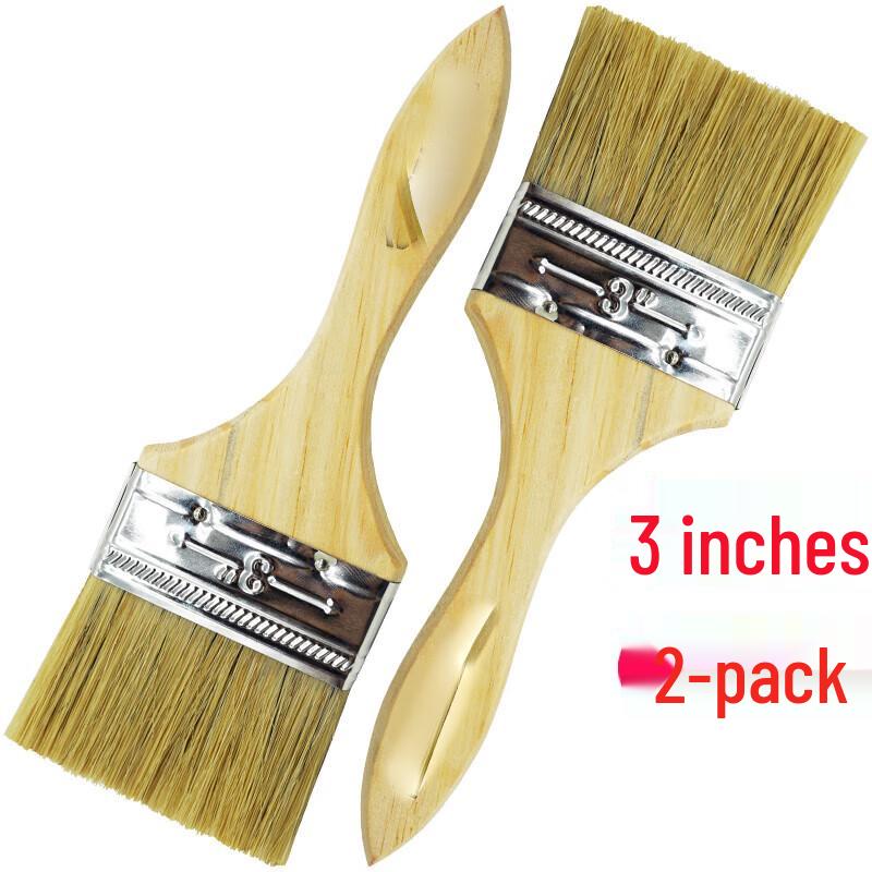 Versatile Pig Bristle Flat Paint Brush Set