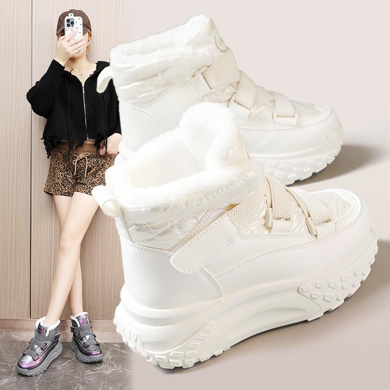 TUINANLE New Women's Casual Sneakers Winter Sneakers with Plush Fur Warm Women's Shoes